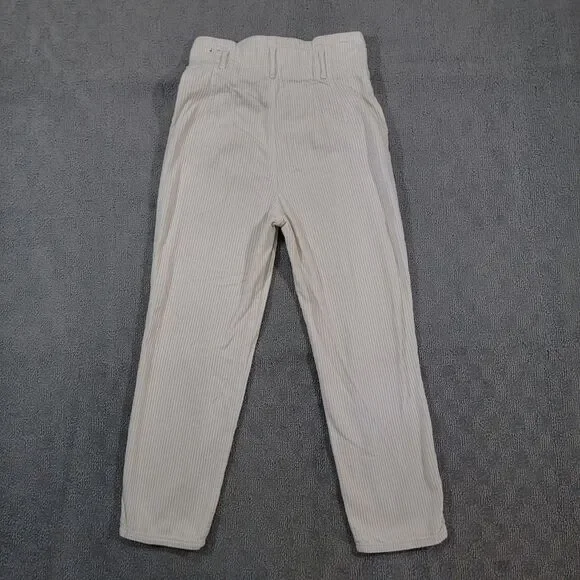 Abercrombie & Fitch Women's 25/0 (26x25) Pants Corduroy High Waisted White - Picture 2 of 10